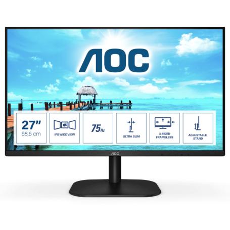 MONITOR AOC 27B2H/EU 27" IPS FHD NEGRO VGA HDMI VESA - Imagen 1