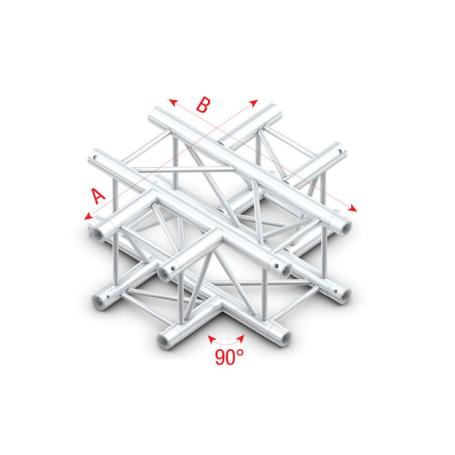 Milos Pro-30 Square G Truss - T-Cross 3-way - 50 cm QTU35sp - 90° corner - silver - G - Imagen 1