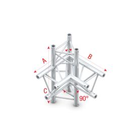 Milos Pro-30 Triangle G Truss - 3-way horizontal - 50 cm ATU36sp - 90° corner - silver - G - Imagen 1