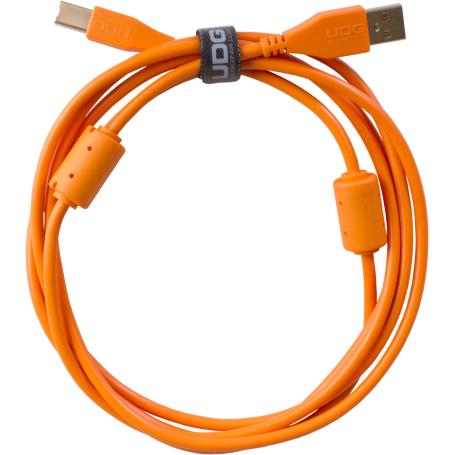 U95001OR - ULTIMATE AUDIO CABLE  USB 2.0 A-B ORANGE STRAIGHT 1M - Imagen 1