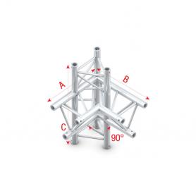 Milos Pro-30 Triangle F Truss - T-Cross vertical 3-way, apex down - 50 cm ATF35sp - 90° corner - silver - F - Imagen 1