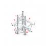 Milos Pro-30 Triangle F Truss - T-Cross vertical 3-way, apex up - 50 cm ATF35Bsp - 90° corner - silver - F - Imagen 1