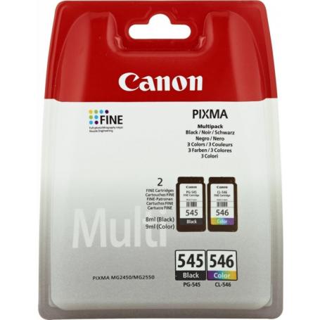 MULTIPACK CANON PG 545 XL CL 546XL  PAPEL 50 HOJAS