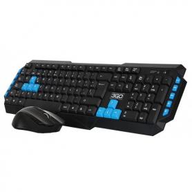 COMBO TECLADO+ RATON MULTIMEDIA 3GO M WIRELESS DRILE2 NEGRO USB