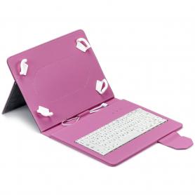 FUNDA TABLET MAILLON URBAN KEYBOARD USB 9.7"-10.2" ROSA