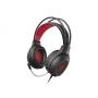 AURICULARES GAMING GENESIS RADON 300 7.1 VIRTUAL USB NEGRO ROJO