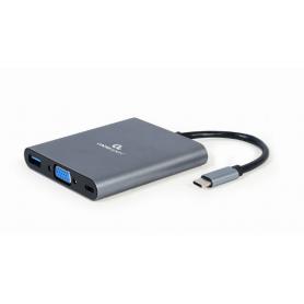 HUB GEMBIRD 6 EN 1 USB C GRIS