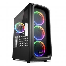 CAJA SHARKOON TK5M RGB ATX 2XUSB3.0 1XUSBtipoC SIN FUENTE NEGRO