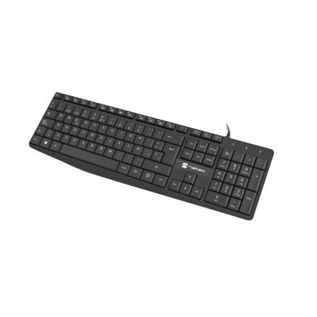 TECLADO NATEC NAUTILUS SLIM LAYOUT ESPAÑOL NEGRO