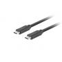 CABLE USB-C LANBERG 3.1 GEN 2 MACHO/MACHO 10GB/S PD100W 0.5M NEGRO