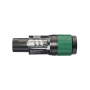 Neutrik speakON 4P Cable Connector - S Carcasa negra/verde - Cables de diámetro pequeño