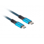 CABLE USB-C 4.0 LANBERG MACHO/MACHO 1.2M 100W 8K 30HZ NEGRO/AZUL