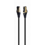 CABLE RED S-FTP GEMBIRD  CAT 8 LSZH NEGRO 1 M