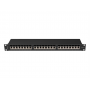 PATCH PANEL 24 PORT 1U 19" CAT.6A FTP BLACK LANBERG