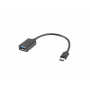 ADAPTADOR LANBERG OTG USB-C(M) A USB-A 2.0 (H) 15 CM NEGRO