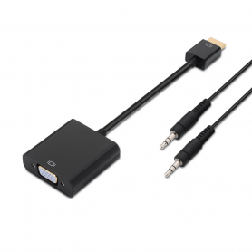 CONVERSOR AISENS HDMI A SVGA AUDIO HDMI A M-SVGA H JACK 3.5 H NEGRO 10CM 1.0M