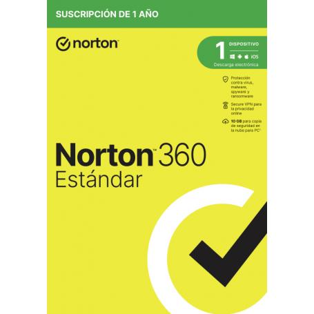 NORTON 360 STANDARD 10GB ES 1 USER 1 DEVICE 12MO