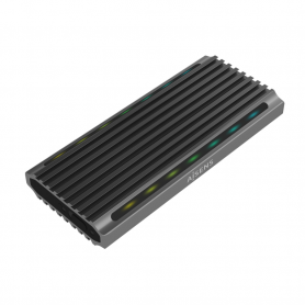 AISENS CAJA EXTERNA M.2 RGB GAMING ASM2-RGB011GR SATA NVME A USB3.1 GEN2 GRIS