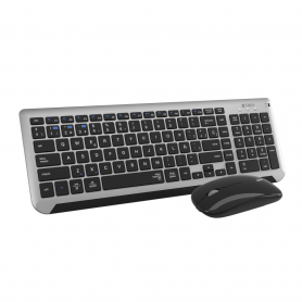 COMBO TECLADO RATON SUBBLIM DUAL PRESTIGE EXTENDIDO GRIS/NEGRO