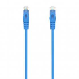 AISENS CABLE DE RED LATIGUILLO RJ45 LSZH CAT6A 500 MHZ UTP AWG24 AZUL 1M