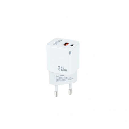 CARGADOR DE PARED TOOQ USB-C PD USB-A QC 20W