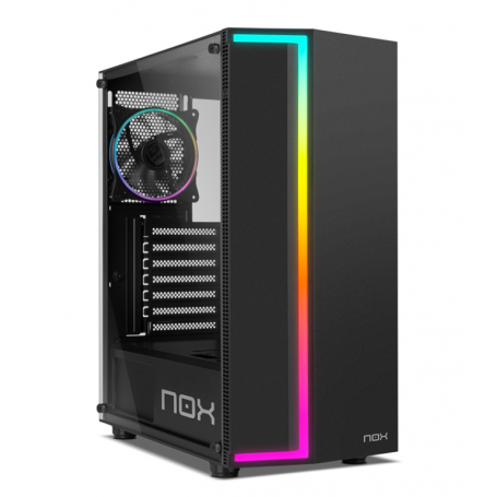 CAJA NOX INFINITY GAMA rgbRAINBOW ATX 1XUSB3.0 2XUSB2.0 NEGRO RGB