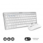 COMBO TECLADO RATON SUBBLIM MULTIDISPOSITIVO COMPACTO PLATEADO/BLANCO BLUETOOTH