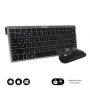 COMBO TECLADO RATON SUBBLIM MULTIDISPOSITIVO COMPACTO GRIS/NEGRO BLUETOOTH