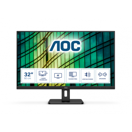 MONITOR PROFESIONAL AOC U32E2N 31.5' 4K MULTIMEDIA NEGRO