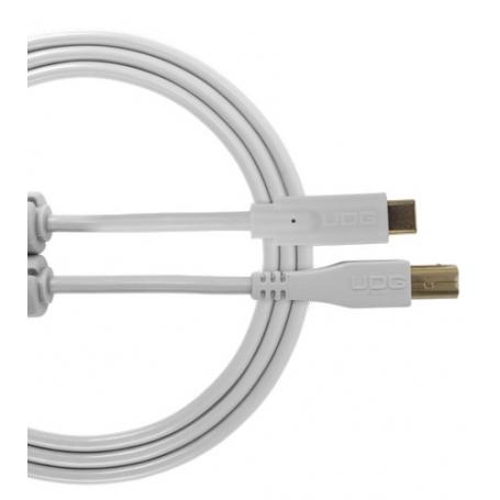 U96001WH - ULTIMATE AUDIO CABLE USB 2.0 C-B WHITE STRAIGHT 1,5M