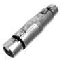 Seetronic XLR 3P female to XLR 3P female Contactos chapados en oro - carcasa plateada