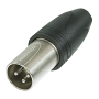 Neutrik XLR 3P 'Heavy Duty' IP Connector male - Neutrik XX HD Con carcasa de metal negro con contactos dorados