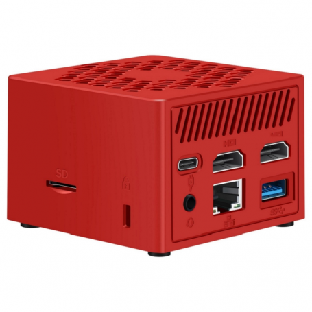 MINIPC LEOTEC INTEL N100 12GB 256GB M.2 WIN11 PRO PRE-INSTAL ROJO