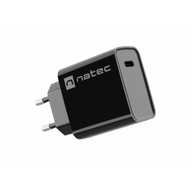 CARGADOR NATEC RIBERA 20W 1XUSB-C PD3.0 QC3.0 NEGRO