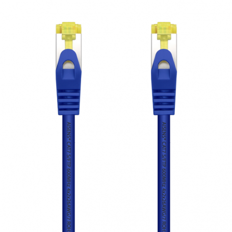 CABLE RED AISENS LATIGUILLO RJ45 LSZH CAT.7 SFTP PIMF 25CM AZUL