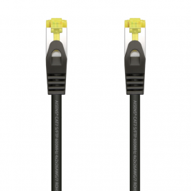 CABLE RED AISENS LATIGUILLO RJ45 LSZH CAT.7 SFTP PIMF 25CM NEGRO