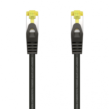 CABLE RED AISENS LATIGUILLO RJ45 LSZH CAT.7 SFTP PIMF 25CM NEGRO