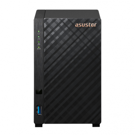 NAS ASUSTOR 2 BAY REALTEK RTD1619B, QUAD CORE 1.7 GHZ 1GBE PORT 1GB DDR4 USB 3.2