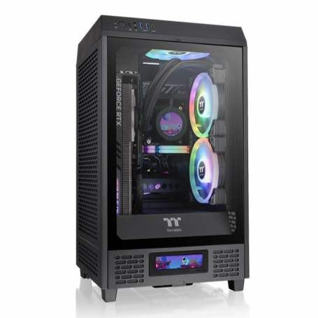 CAJA THERMALTAKE THE TOWER 200 MINI-ITX 2XUSB 3.0 SIN FUENTE NEGRO