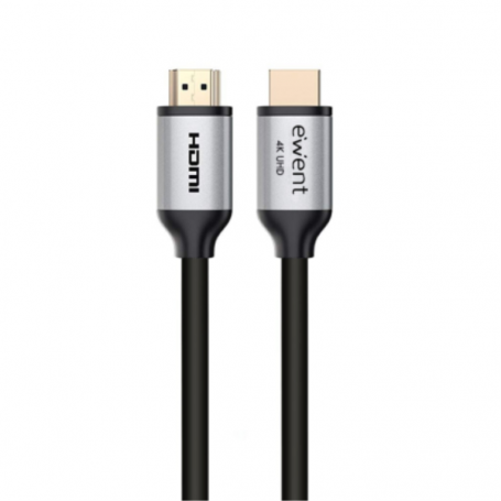 CABLE EWENT HDMI 2.0 PREMIUM HIGH SPEED CON ETHERNET NEGRO M/M 1,8M 4K 60HZ